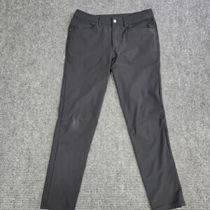 Lululemon ABC Classic-Fit 5 Pocket Pant Mens 31x30 Black Warpstreme Stretch